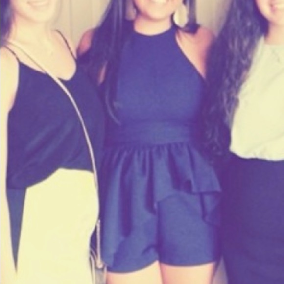 ANGEL BIBA navy romper with skirt overlay - Picture 4 of 15